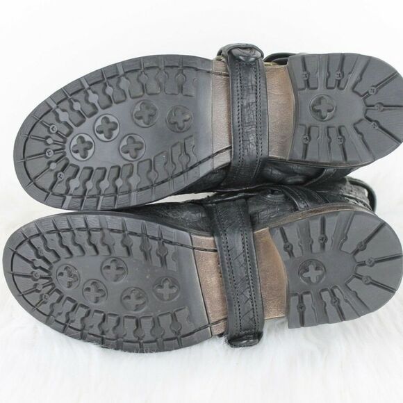 UGG COLLECTION ELISABETA WEAVE MOTO BUCKLE BOOTS - Picture 7 of 8